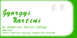 gyorgyi martini business card
